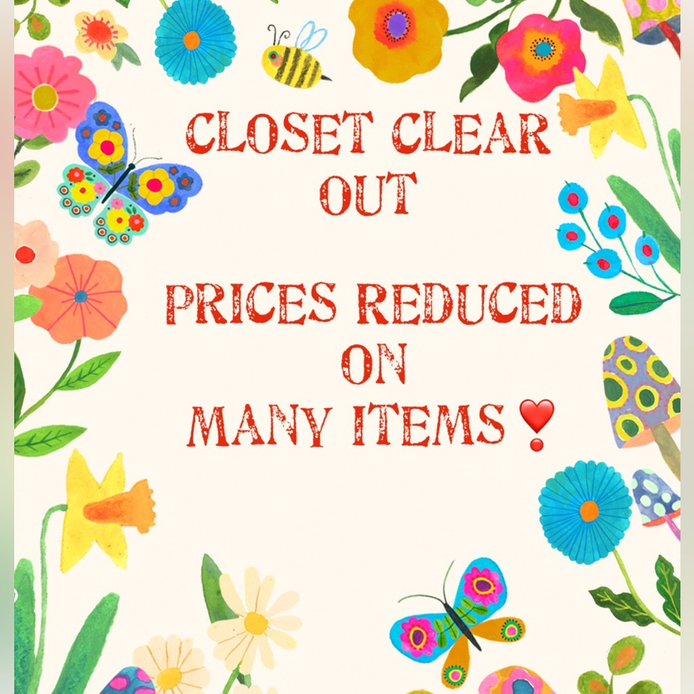 Closet Clear Out HUGH MARKDOWNS select items are @LOWEST PRICE Reduced shipping